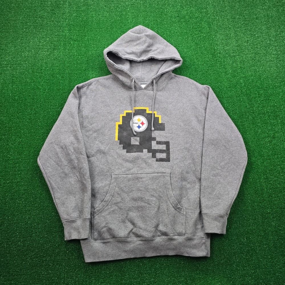 Pittsburgh Steelers Hoodie Sweatshirt Mens Medium Techmo Bowl Football Helmet